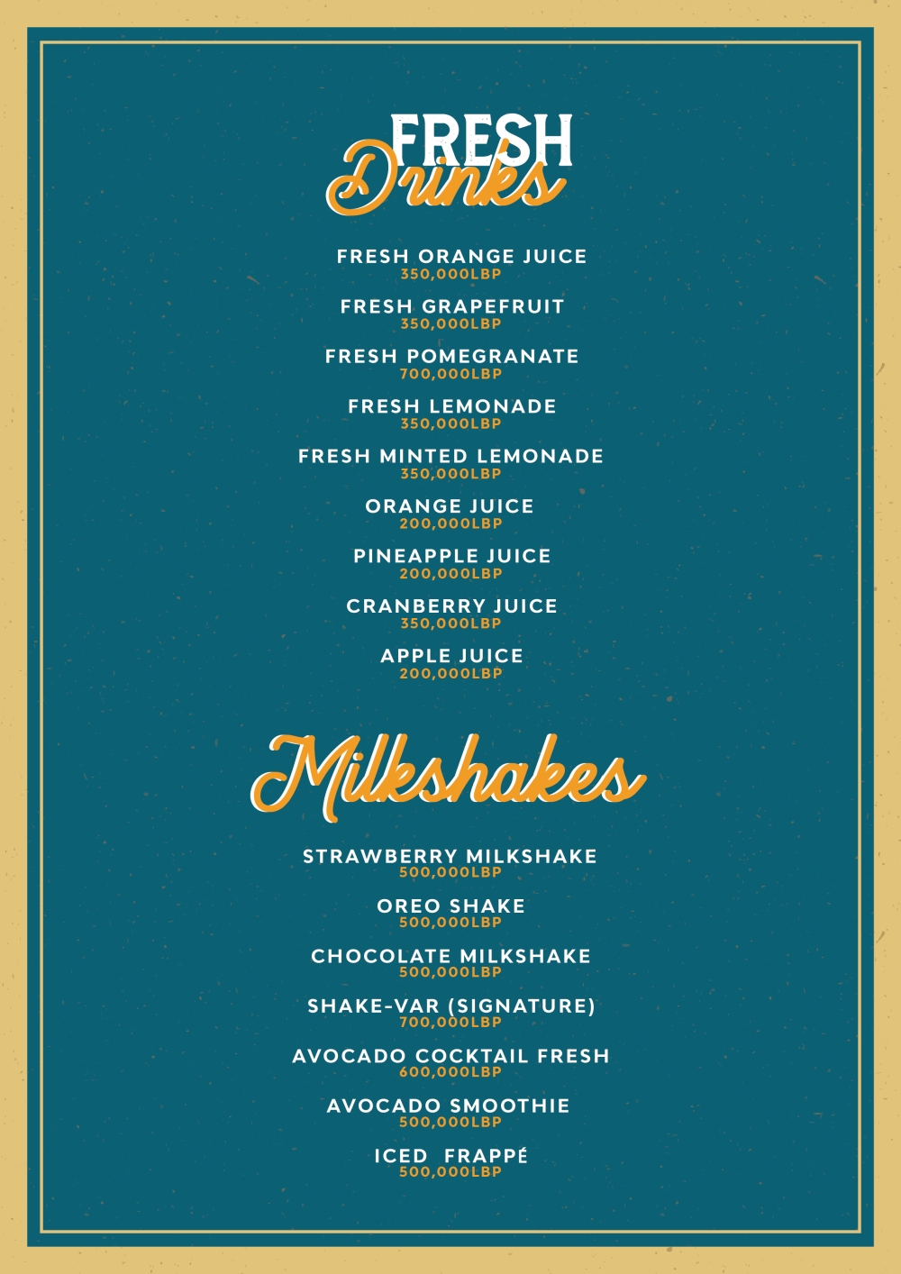 MILKSHAKES